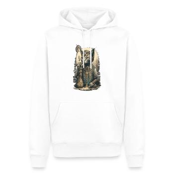 Egypt Cat Smoke with hookah Amazing Design - Men’s Premium Organic Hoodie - white - Front - Nico (187cm)