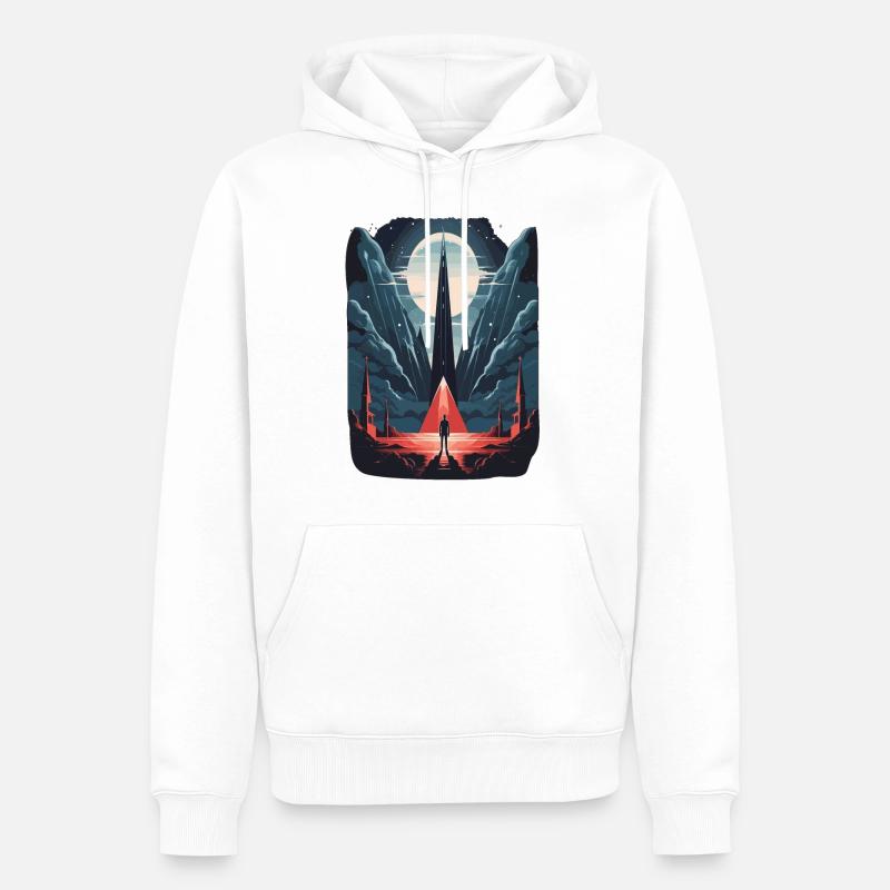 illuminati Gebirde Dreieck Man - Sweat à capuche Premium bio Homme - blanc