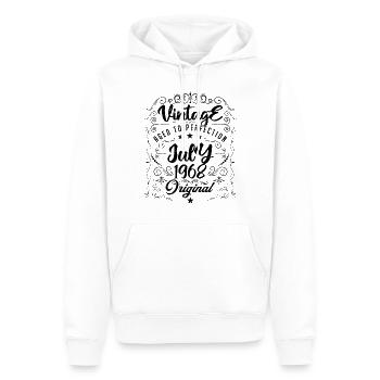 Jahrgang Geboren im Juli 1968 Jubiläum Juli - Männer Premium Bio Hoodie - Weiß - Vorne - Nico (187cm)