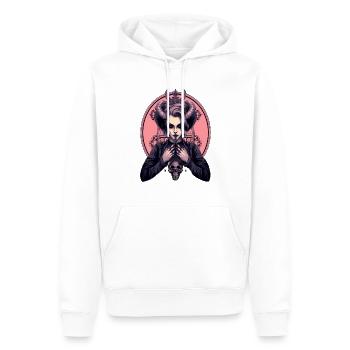 Gothic Seduction Girl Devil Evil Pink Dark Style - Männer Premium Bio Hoodie - Weiß - Vorne - Nico (187cm)