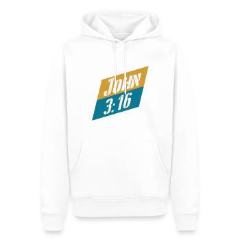 John 3:16 - Männer Premium Bio Hoodie - Weiß - Vorne - Nico (187cm)