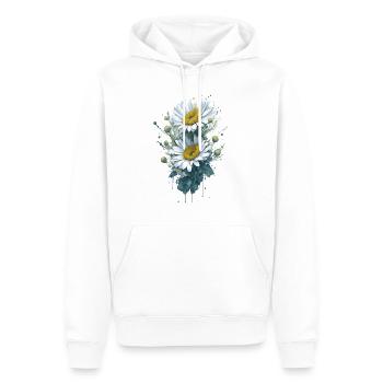 Aquarell Gänseblümchenblume - Männer Premium Bio Hoodie - Weiß - Vorne - Nico (187cm)