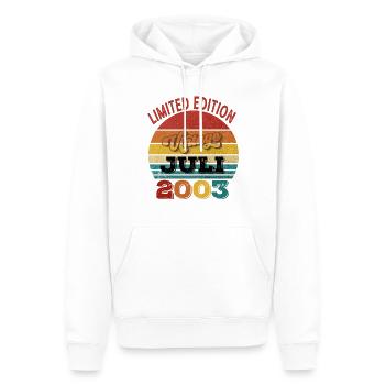 20. Geburtstag Limited Edition juli 2003 - Männer Premium Bio Hoodie - Weiß - Vorne - Nico (187cm)