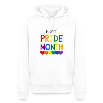 Happy Pride Month Regenbogen Pride - Männer Premium Bio Hoodie - Weiß - Vorne - Nico (187cm)