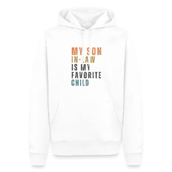 My Son In Law Is My Favorite Child - Funny Family - Men’s Premium Organic Hoodie - white - Front - Nico (187cm)