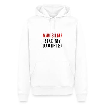 Awesome Like My Daughter - Funny Fathers Day Gift - Men’s Premium Organic Hoodie - white - Front - Nico (187cm)