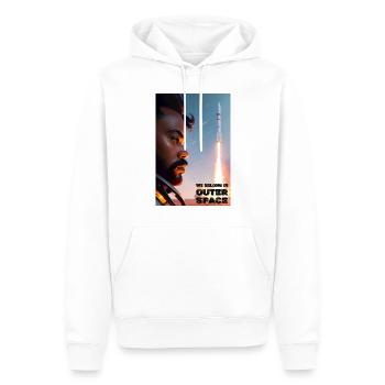 We belong in outer space... - Men’s Premium Organic Hoodie - white - Front - Nico (187cm)