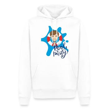 Pool Party - Männer Premium Bio Hoodie - Weiß - Vorne - Nico (187cm)