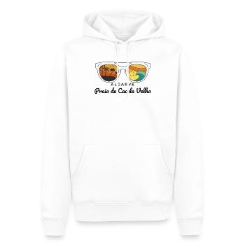 Cadeau Cool Praia de Cacela Velha Algarve - Sweat à capuche Premium bio Homme - blanc - Devant - Nico (187cm)