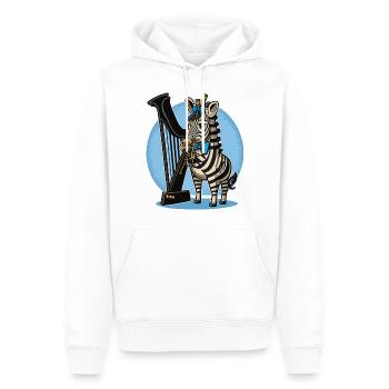 Geparden-Trompeter - Männer Premium Bio Hoodie - Weiß - Vorne - Nico (187cm)