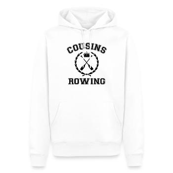 Cousins Rudern - Männer Premium Bio Hoodie - Weiß - Vorne - Nico (187cm)