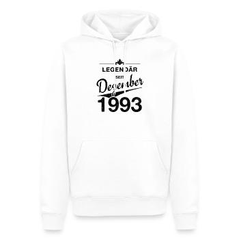 30. Geburtstag Legendär Dezember 1993 Jahrgang 93 - Männer Premium Bio Hoodie - Weiß - Vorne - Nico (187cm)