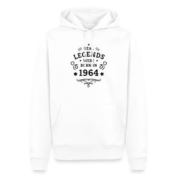 60th birthday legends born in 1964 - Men’s Premium Organic Hoodie - white - Front - Nico (187cm)