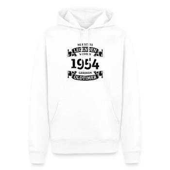 Echte Legenden wurden 1954 geboren 70. Geburtstag - Männer Premium Bio Hoodie - Weiß - Vorne - Nico (187cm)