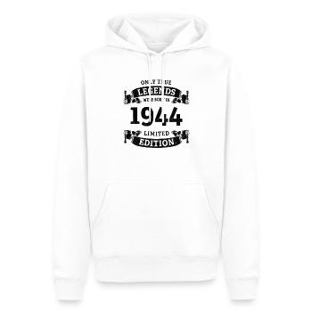 Real legends were born in 1944 80th birthday - Men’s Premium Organic Hoodie - white - Front - Nico (187cm)