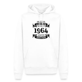 Real legends were born in 1964 60th birthday - Men’s Premium Organic Hoodie - white - Front - Nico (187cm)