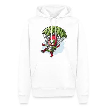 Aventures d’asperges - Sweat à capuche Premium bio Homme - blanc - Devant - Nico (187cm)