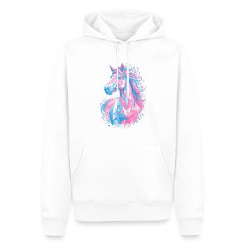 Cute Horse Design - Colorful Horse Silhouette - Men’s Premium Organic Hoodie - white - Front - Nico (187cm)