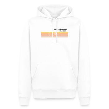 Retro San Luis Obispo California Vintage Vacances - Sweat à capuche Premium bio Homme - blanc - Devant - Nico (187cm)