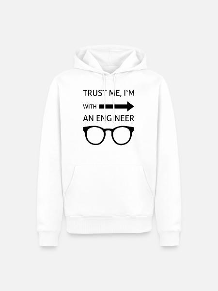 trust 6 - Männer Premium Bio Hoodie - Weiß