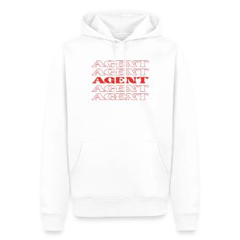 Agent Broker Operative Handler Agentur - Männer Premium Bio Hoodie - Weiß - Vorne - Nico (187cm)