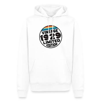 Édition limitée depuis 1929 Cadeau d’anniversaire - Sweat à capuche Premium bio Homme - blanc - Devant - Nico (187cm)
