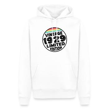 Édition limitée depuis 1929 Cadeau d’anniversaire - Sweat à capuche Premium bio Homme - blanc - Devant - Nico (187cm)