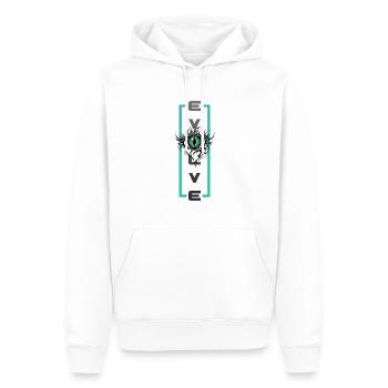 Adaptiver Blick - Männer Premium Bio Hoodie - Weiß - Vorne - Nico (187cm)