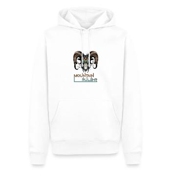 Berg-Monarch: Widderkopf - Männer Premium Bio Hoodie - Weiß - Vorne - Nico (187cm)
