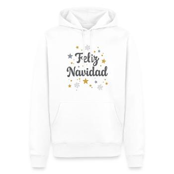 Feliz Navidad - Männer Premium Bio Hoodie - Weiß - Vorne - Nico (187cm)