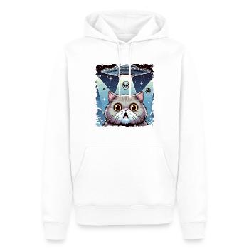Lustiges Außerirdischer Alien Believe - Männer Premium Bio Hoodie - Weiß - Vorne - Nico (187cm)