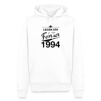 30. Geburtstag Legendär Februar 1994 Jahrgang 94 - Männer Premium Bio Hoodie - Weiß - Vorne - Nico (187cm)