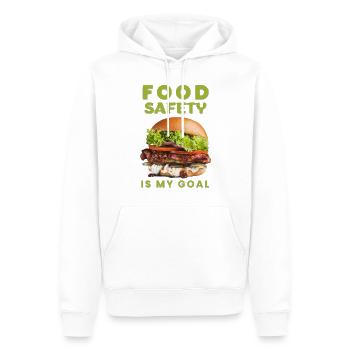 Lebensmittelsicherheit ist mein Ziel | Welttag der Lebensmittelsicherheit - Männer Premium Bio Hoodie - Weiß - Vorne - Nico (187cm)