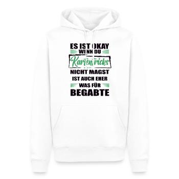 Kartentricks Lustiger Spruch für Mann & Frau - Männer Premium Bio Hoodie - Weiß - Vorne - Nico (187cm)
