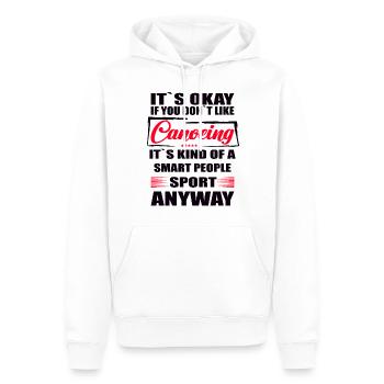 Ce n’est pas grave si vous n’aimez pas le canoë - Sweat à capuche Premium bio Homme - blanc - Devant - Nico (187cm)
