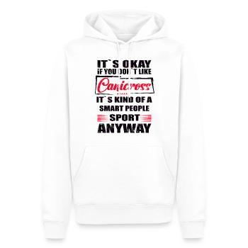 Ce n’est pas grave si vous n’aimez pas le canicross - Sweat à capuche Premium bio Homme - blanc - Devant - Nico (187cm)