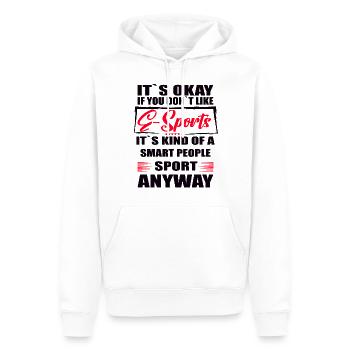 Ce n’est pas grave si vous n’aimez pas les jeux de sports électroniques - Sweat à capuche Premium bio Homme - blanc - Devant - Nico (187cm)