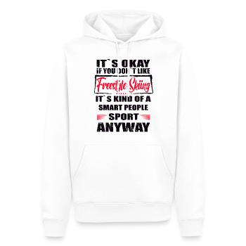 It's Okay If You Don't Like freestyle skiing - Männer Premium Bio Hoodie - Weiß - Vorne - Nico (187cm)