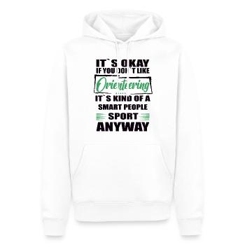Ce n’est pas grave si vous n’aimez pas la course d’orientation - Sweat à capuche Premium bio Homme - blanc - Devant - Nico (187cm)