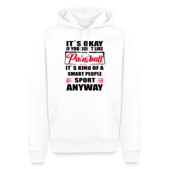 Ce n’est pas grave si vous n’aimez pas le paintball - Sweat à capuche Premium bio Homme - blanc - Devant - Nico (187cm)