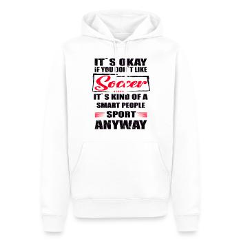 Ce n’est pas grave si vous n’aimez pas le football - Sweat à capuche Premium bio Homme - blanc - Devant - Nico (187cm)