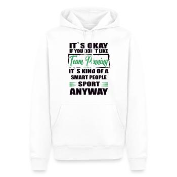 Ce n’est pas grave si vous n’aimez pas l’écriture d’équipe - Sweat à capuche Premium bio Homme - blanc - Devant - Nico (187cm)