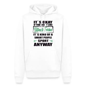 Ce n’est pas grave si vous n’aimez pas l’ultimate frisbee - Sweat à capuche Premium bio Homme - blanc - Devant - Nico (187cm)