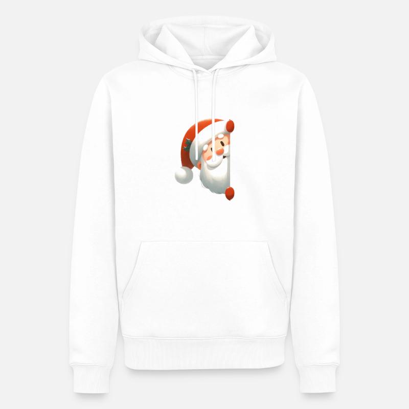Weihnachtsmann Geschenkidee - Männer Premium Bio Hoodie - Weiß