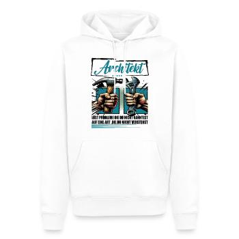 Architekt Beruf mit lustigen Spruch - Männer Premium Bio Hoodie - Weiß - Vorne - Nico (187cm)
