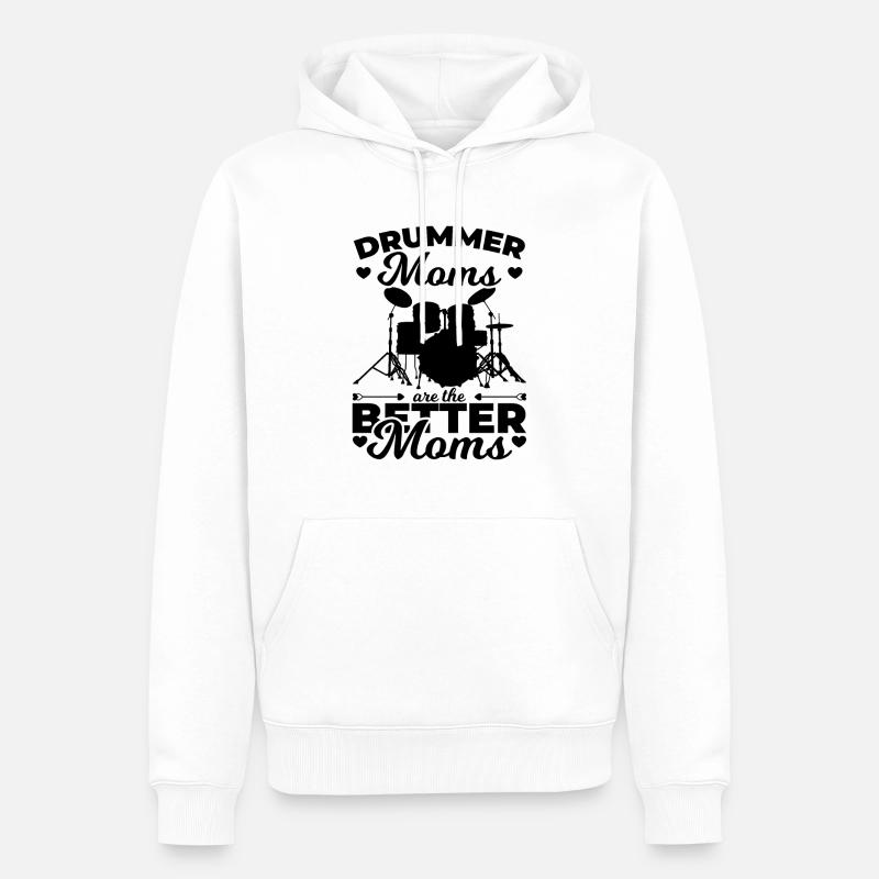 Maman batteur - Sweat à capuche Premium bio Homme - blanc