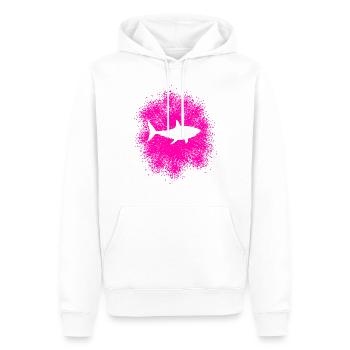 Requin requin dans la mer - Sweat à capuche Premium bio Homme - blanc - Devant - Nico (187cm)