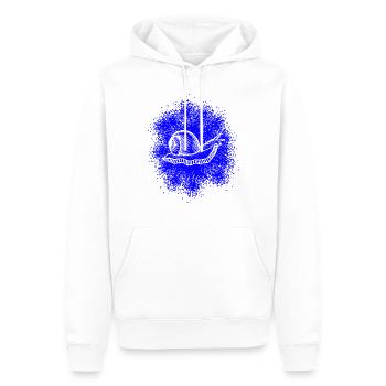 Schnecke mit Schneckenhaus - Männer Premium Bio Hoodie - Weiß - Vorne - Nico (187cm)