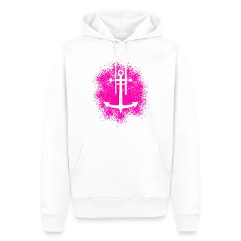 Anker – Symbol für Freiheit und Meer - Männer Premium Bio Hoodie - Weiß - Vorne - Nico (187cm)
