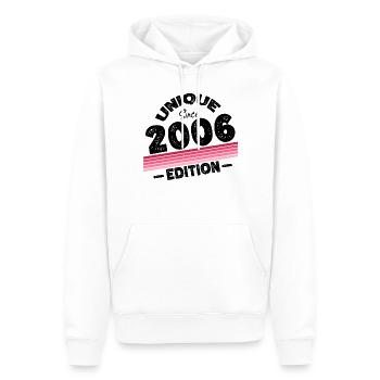 Unique Since 2006 Edition Birthday Vintage 2006 - Men’s Premium Organic Hoodie - white - Front - Nico (187cm)